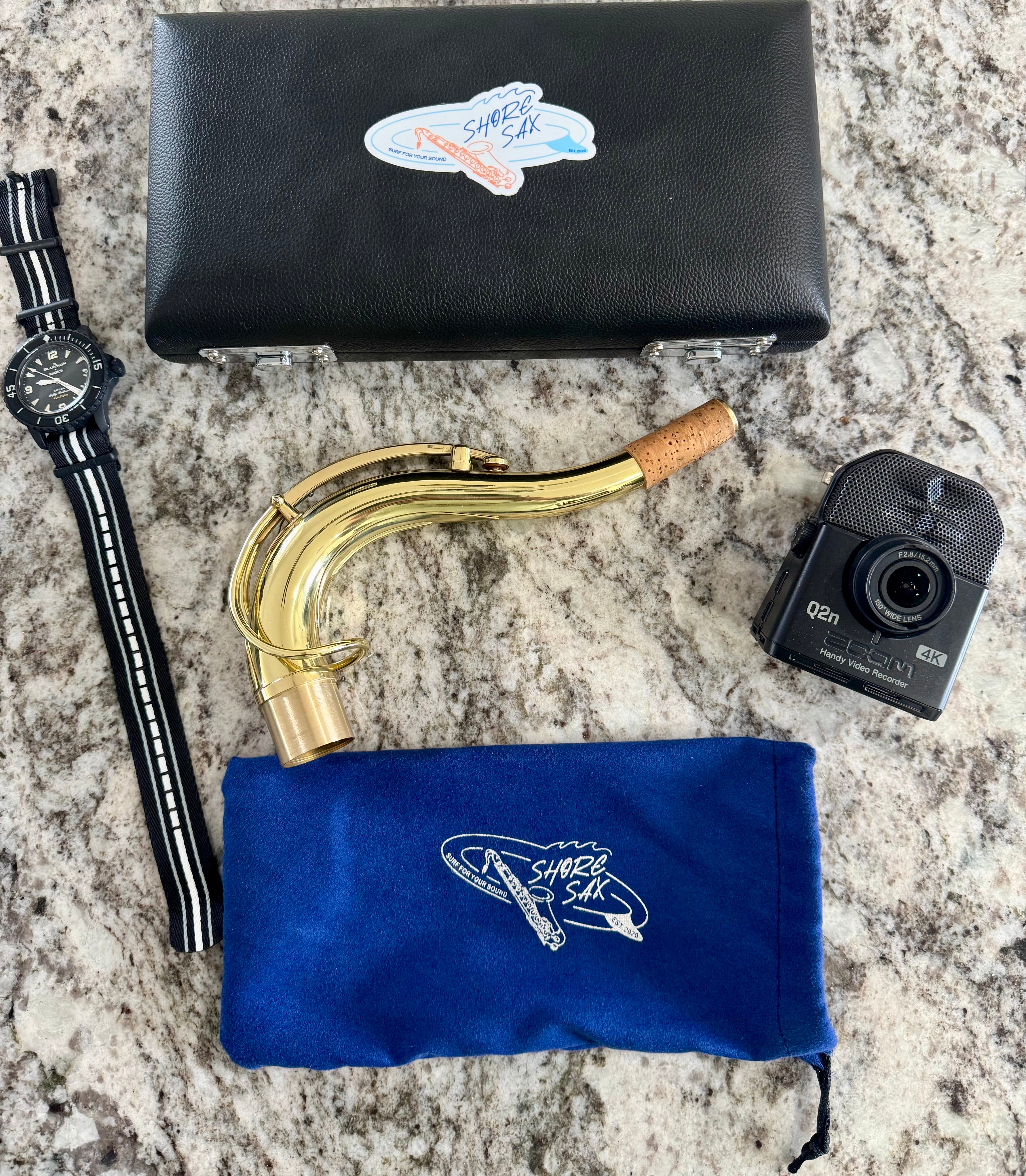 SHORE SAX Mark ONE Tenor Saxophone Neck: Bare Brass with Clear Coat (5 digit Sizing)