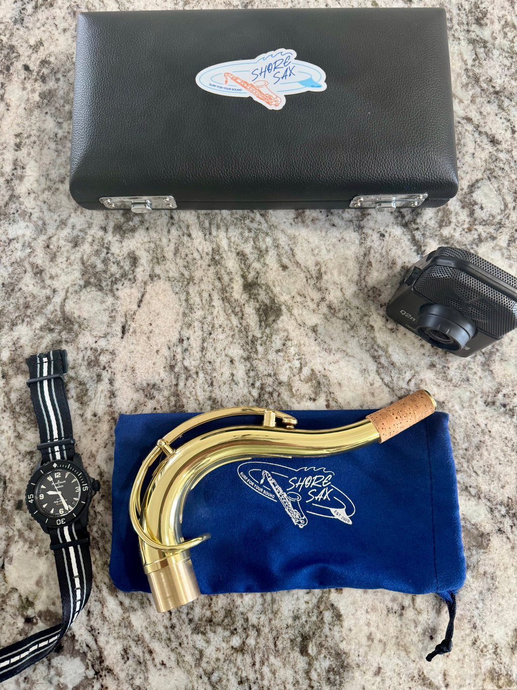 SHORE SAX Mark ONE Tenor Saxophone Neck: Bare Brass with Clear Coat (5 digit Sizing)