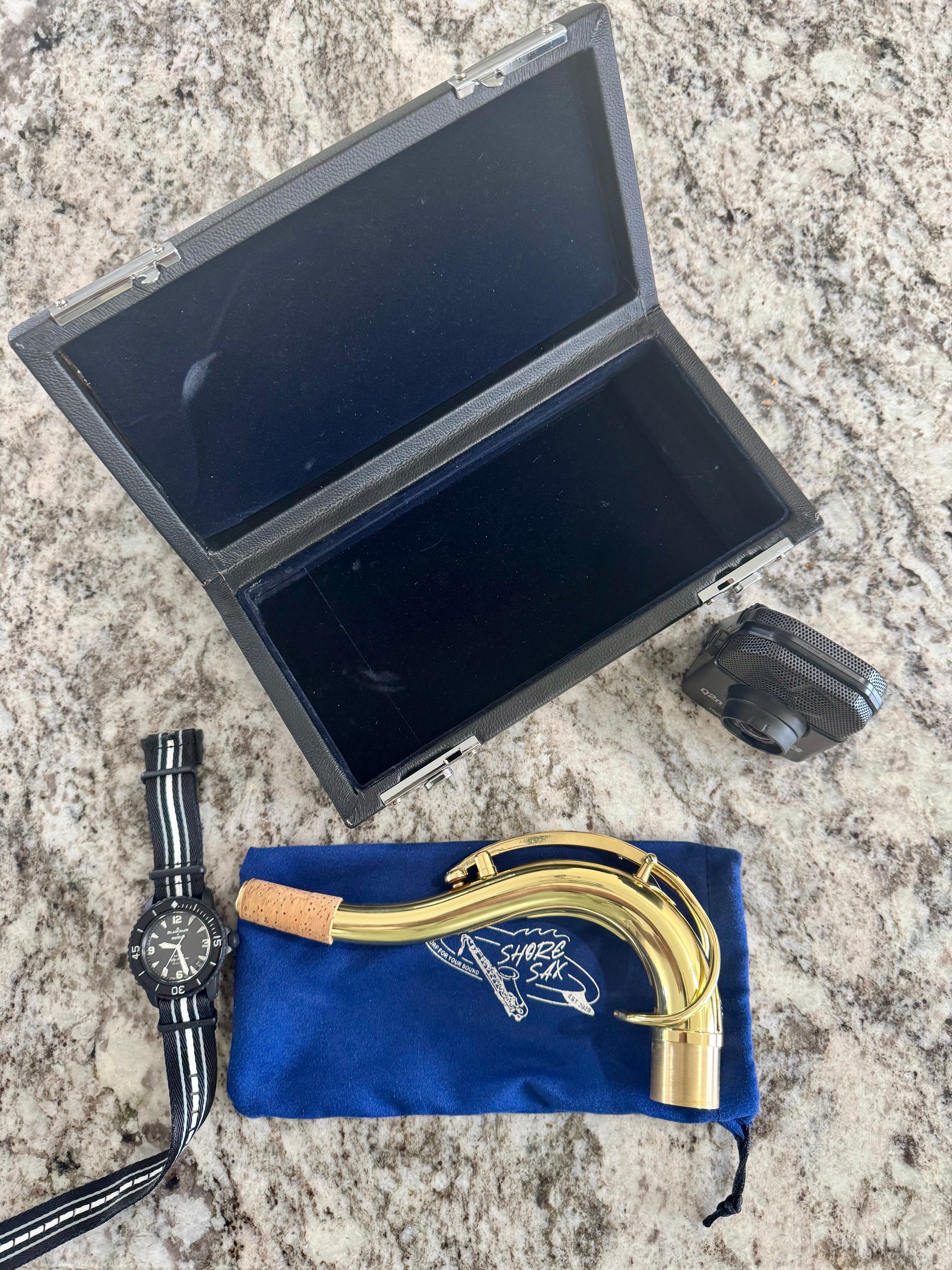 SHORE SAX Mark ONE Neck for Tenor Saxophone: 24k Gold Plate (5 digit sizing)