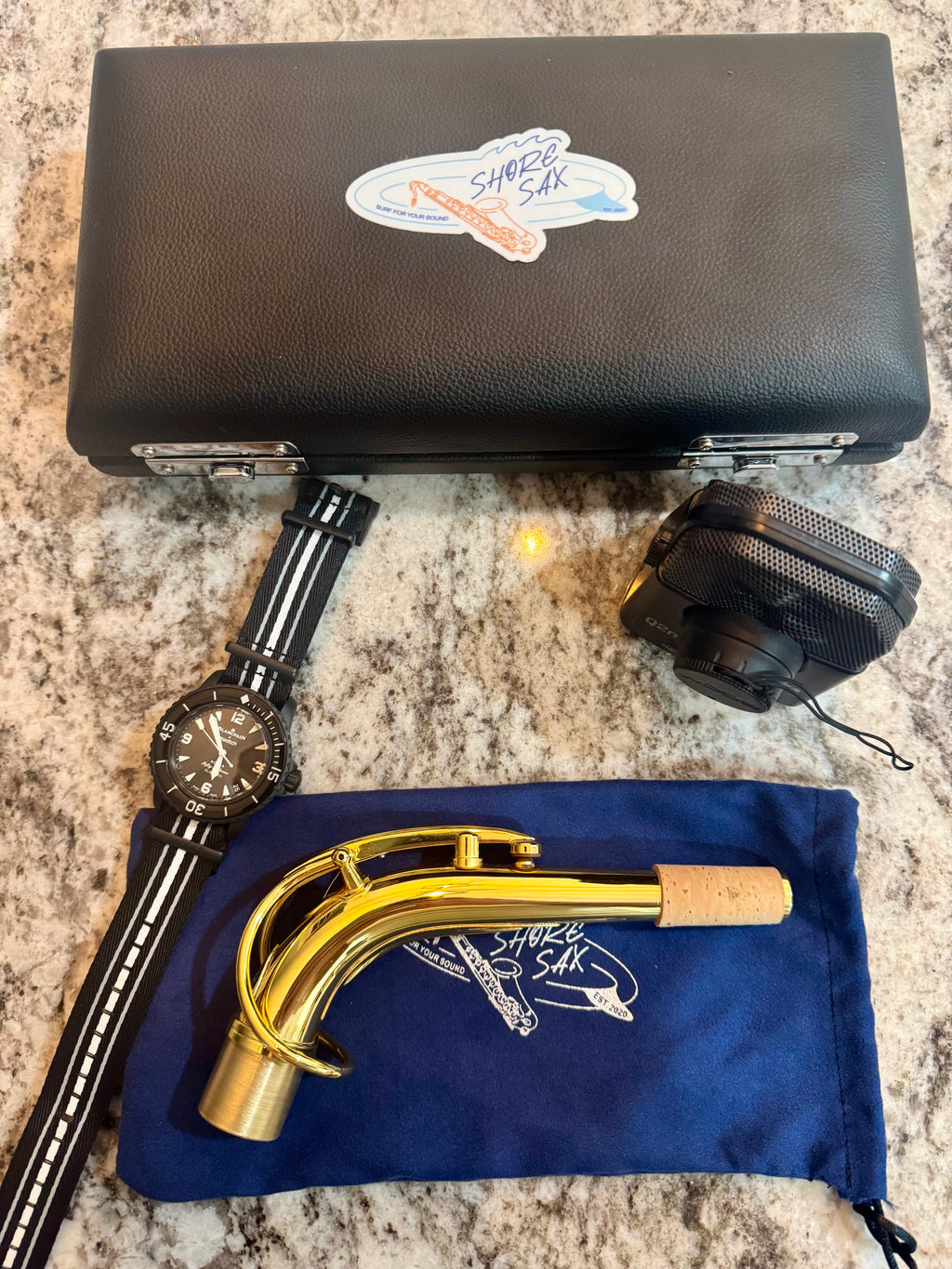 SHORE SAX Mark ONE Neck for Alto Saxophone: 24k Gold Plate