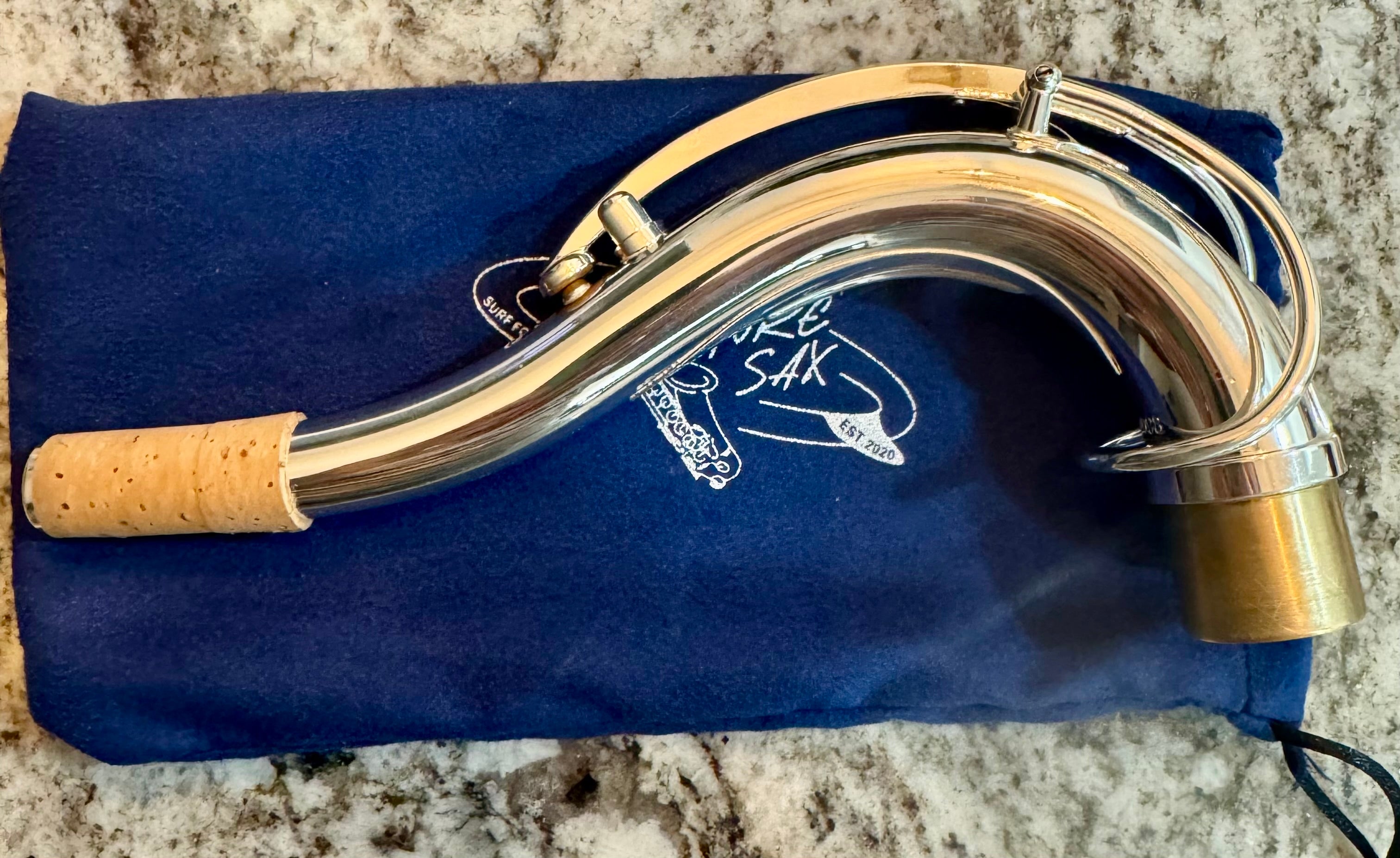 SHORE SAX Mark ONE Neck for Tenor Saxophones: Silver Plated Brass (5 digit Sizing)